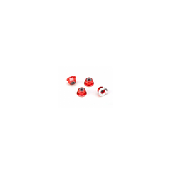 NUTS 4MM FLANGED LOCK RED