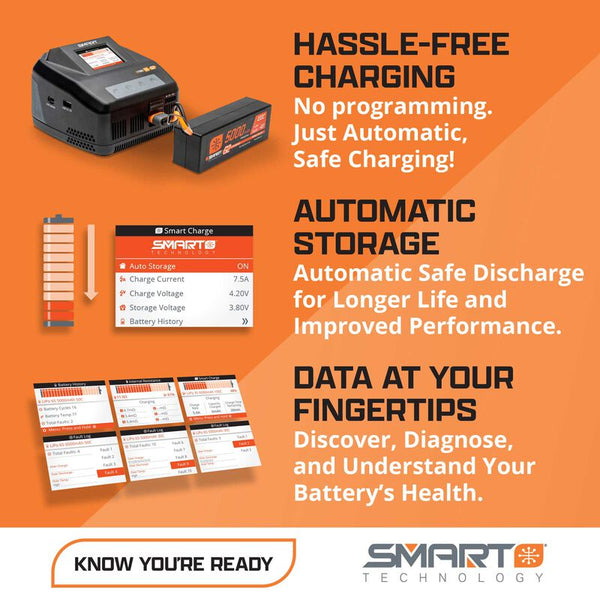 14.8V 5000mAh 4S 100C Smart Hardcase LiPo Battery: IC5
